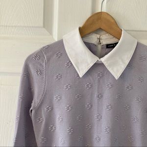 NWOT Collared Lilac Sweater